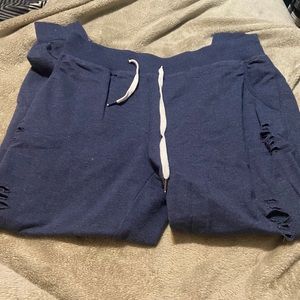 Joggers Ripped Navy Blue